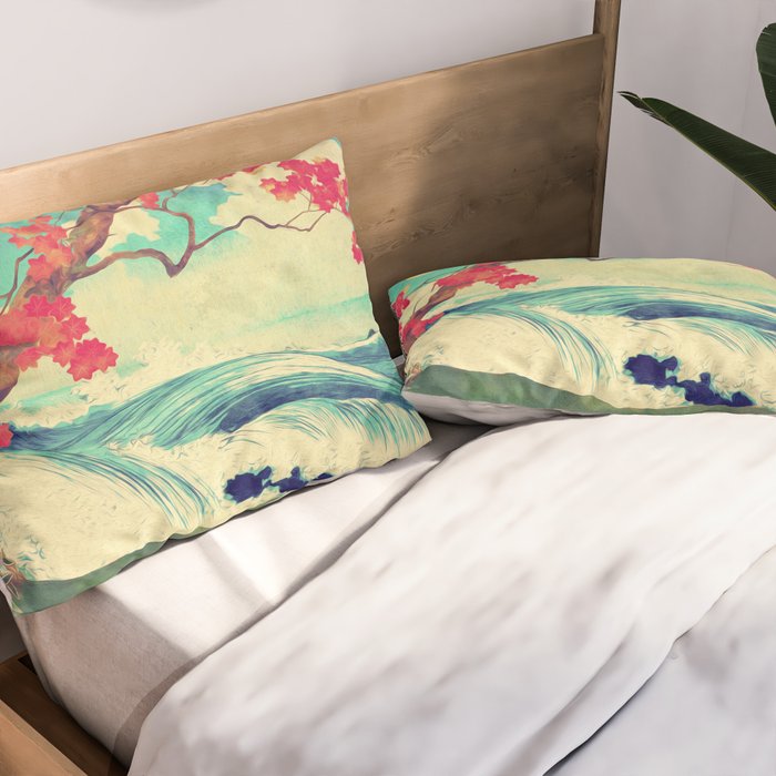 Waking to the Wild and Beautiful Ocean of Dhin - Nature Landscape Pillow Sham Gallery Image 2