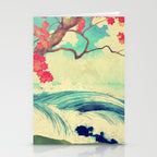 Waking to the Wild and Beautiful Ocean of Dhin - Nature Landscape Stationery Card Gallery Image 2