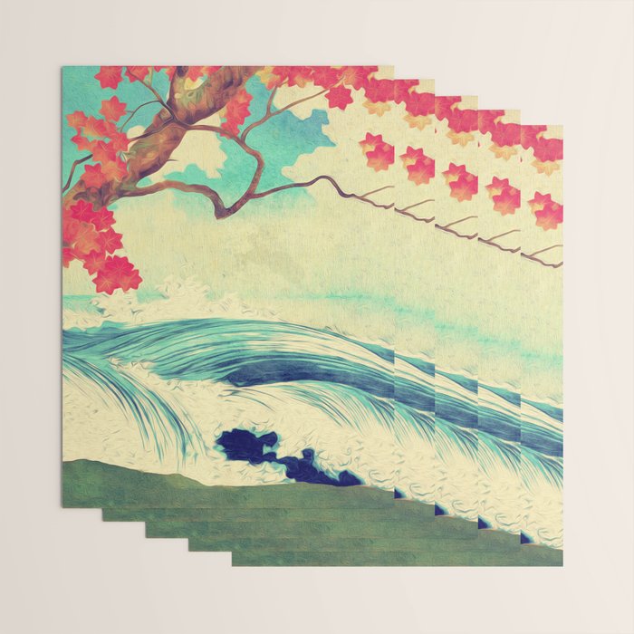 Waking to the Wild and Beautiful Ocean of Dhin - Nature Landscape Wrapping Paper Gallery Image 3