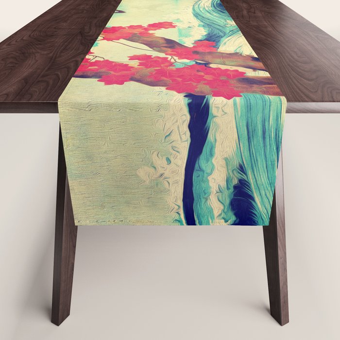 Waking to the Wild and Beautiful Ocean of Dhin - Nature Landscape Table Runner Gallery Image 1