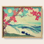 Waking to the Wild and Beautiful Ocean of Dhin - Nature Landscape Serving Tray Gallery Image 1