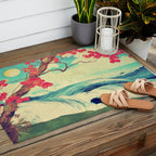 Waking to the Wild and Beautiful Ocean of Dhin - Nature Landscape Outdoor Rug Gallery Image 2