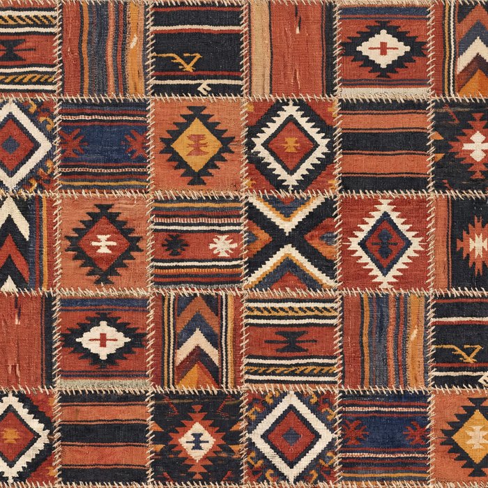 Geometric Tribal Patchwork Rug Design Coffee Mug Gallery Image 2