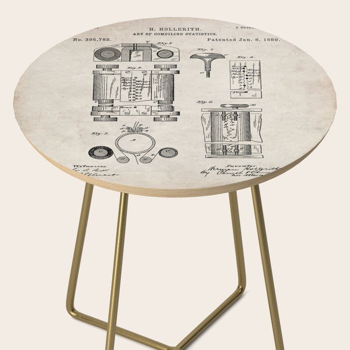 First Computer Patent - Technology Art - Antique Side Table Gallery Image 2