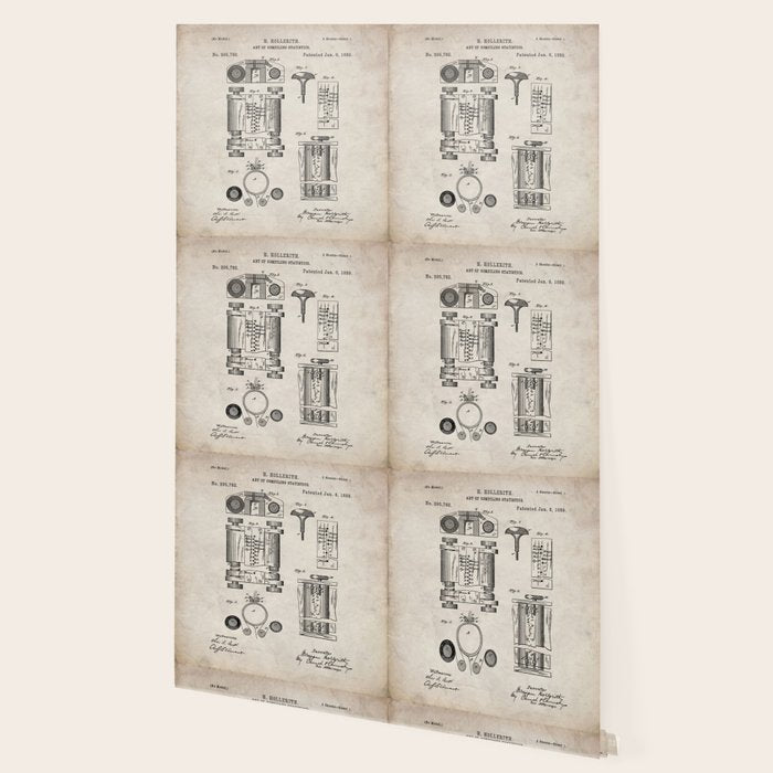 First Computer Patent - Technology Art - Antique Wallpaper Gallery Image 2