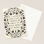 Emma 'If I Loved You Less' Quote Stationery Card Gallery Image 2