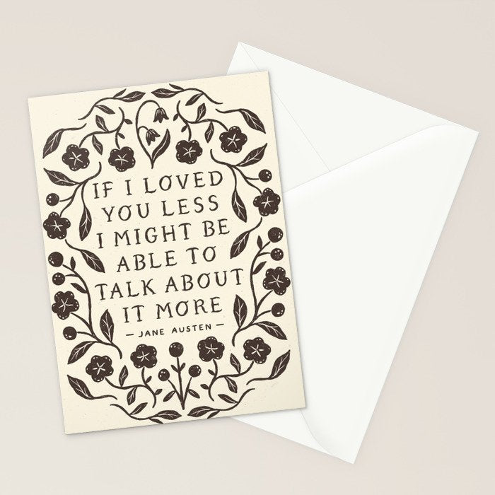 Emma 'If I Loved You Less' Quote Stationery Card Gallery Image 2