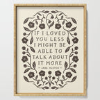 Emma 'If I Loved You Less' Quote Serving Tray Gallery Image 1