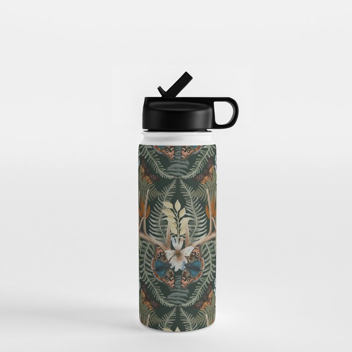 Whimsical Deer Antlers Water Bottle Gallery Image 1