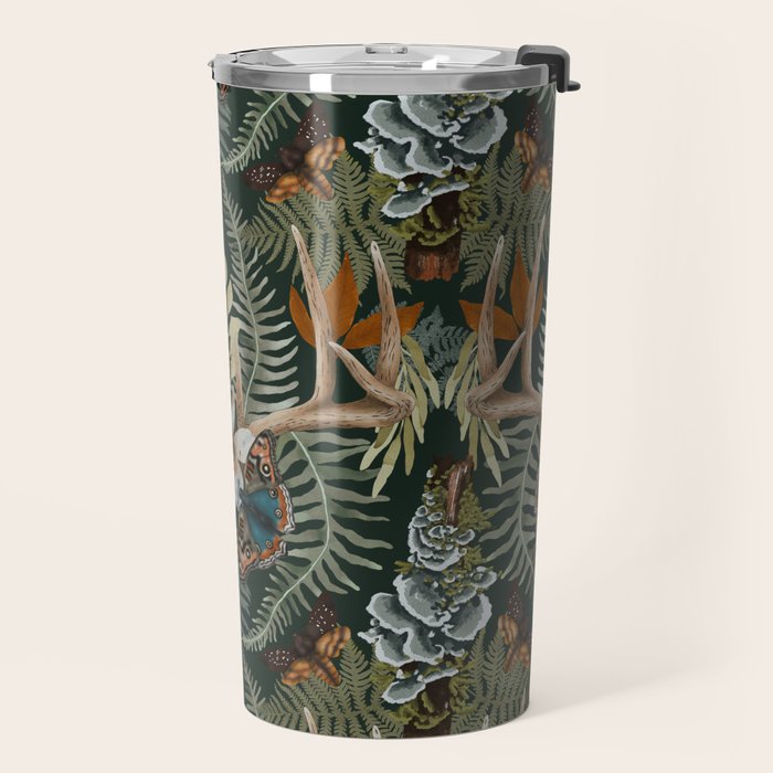 Whimsical Deer Antlers Travel Mug Gallery Image 2