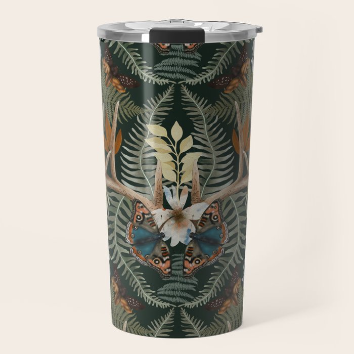 Whimsical Deer Antlers Travel Mug Gallery Image 1