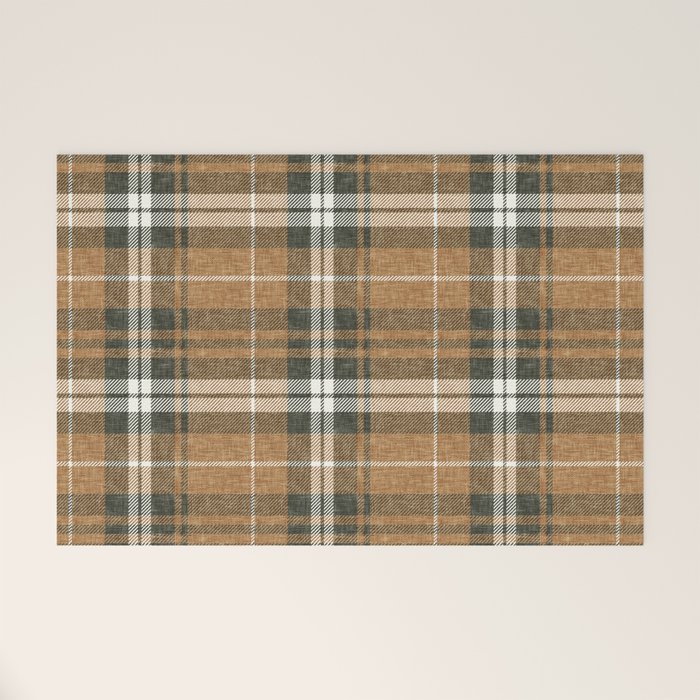 fall plaid - warm neutrals Welcome Mat Gallery Image 1