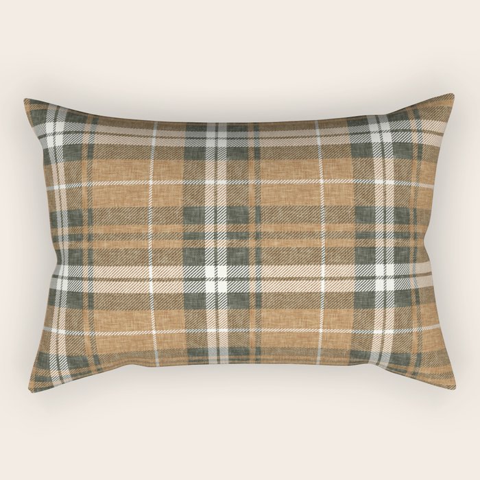 fall plaid - warm neutrals Rectangular Pillow Gallery Image 2