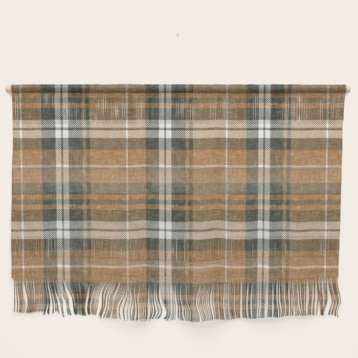 fall plaid - warm neutrals Wall Hanging Gallery Image 1