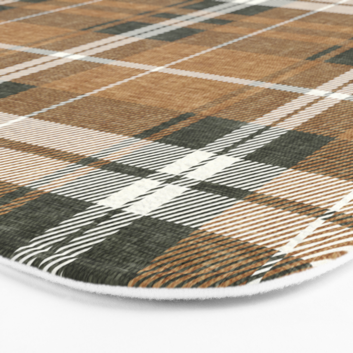 fall plaid - warm neutrals Bath Mat Gallery Image 3