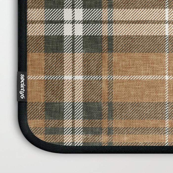 fall plaid - warm neutrals Laptop Sleeve Gallery Image 3