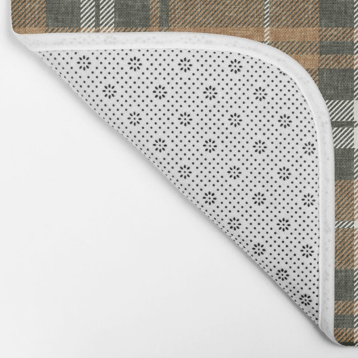 fall plaid - warm neutrals Bath Mat Gallery Image 2