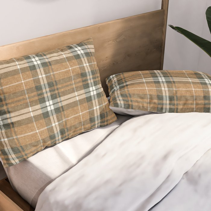 fall plaid - warm neutrals Pillow Sham Gallery Image 2