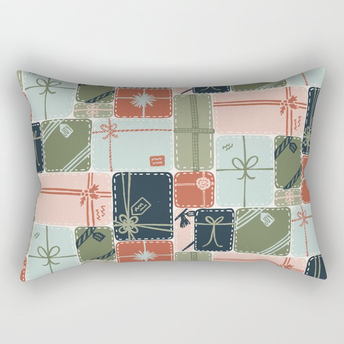 Patchwork Presents Rectangular Pillow Gallery Image 1