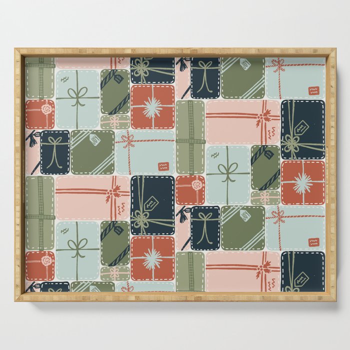 Patchwork Presents Serving Tray Gallery Image 1