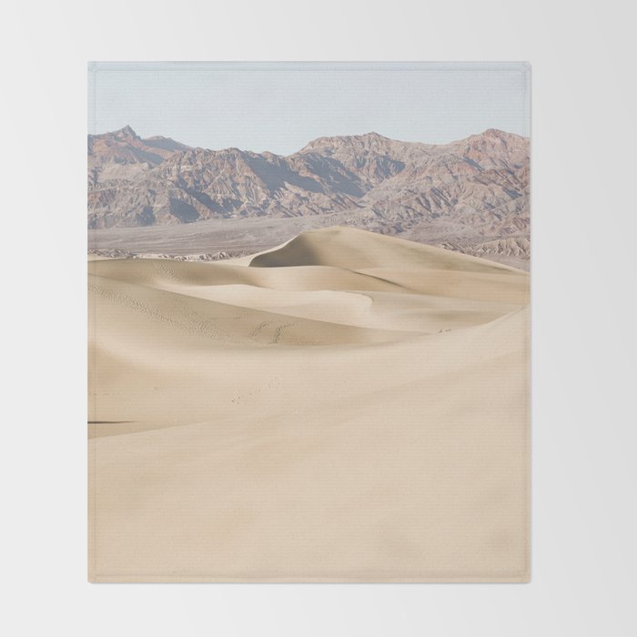 Sand Dunes Of Death Valley National Park Photo | California Landscape Art Print | USA Travel Photography Throw Blanket Gallery Image 2