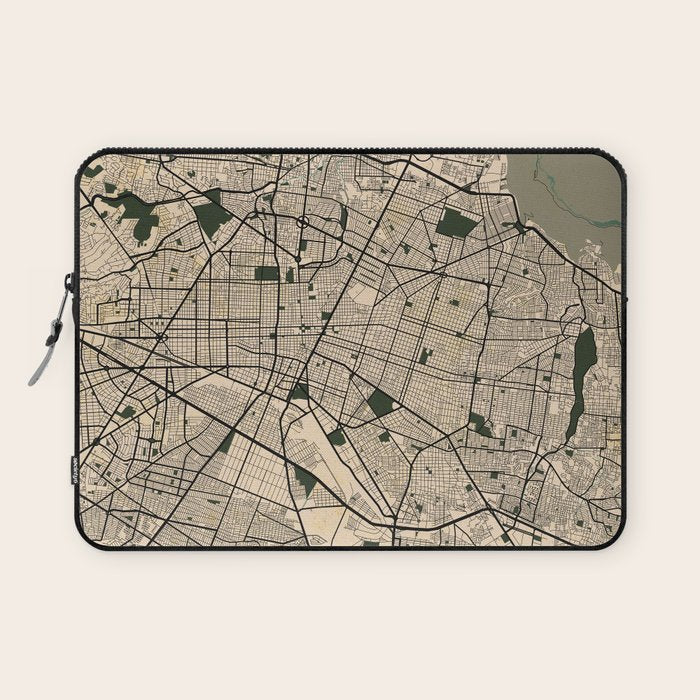 Guadalajara City Map of Jalisco, Mexico - Vintage Laptop Sleeve Gallery Image 1