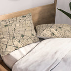 Guadalajara City Map of Jalisco, Mexico - Vintage Pillow Sham Gallery Image 2