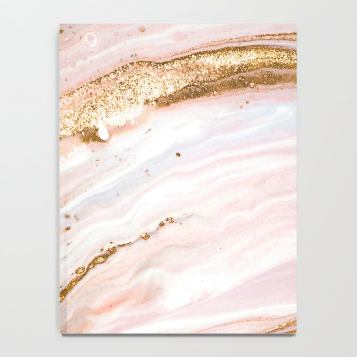 Blush Pink And Gold Liquid Color  Notebook Gallery Image 4