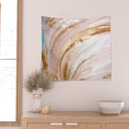 Blush Pink And Gold Liquid Color  Wall Tapestry Gallery Image 2
