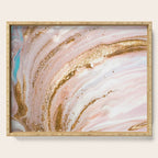 Blush Pink And Gold Liquid Color  Serving Tray Gallery Image 1