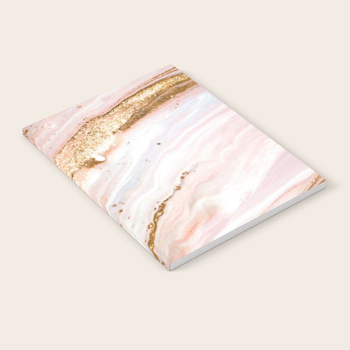 Blush Pink And Gold Liquid Color  Notebook Gallery Image 2