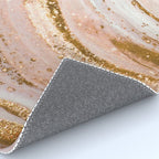 Blush Pink And Gold Liquid Color  Rug Gallery Image 4