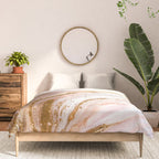 Blush Pink And Gold Liquid Color  Comforter Gallery Image 3