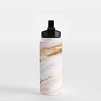 Blush Pink And Gold Liquid Color  Water Bottle Gallery Image 2