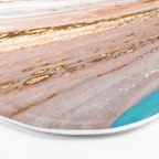 Blush Pink And Gold Liquid Color  Bath Mat Gallery Image 3