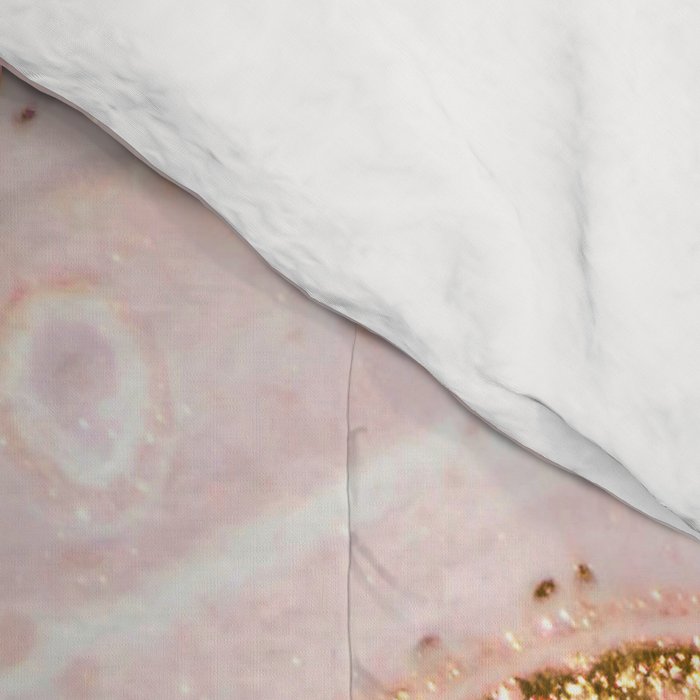 Blush Pink And Gold Liquid Color  Comforter Gallery Image 4