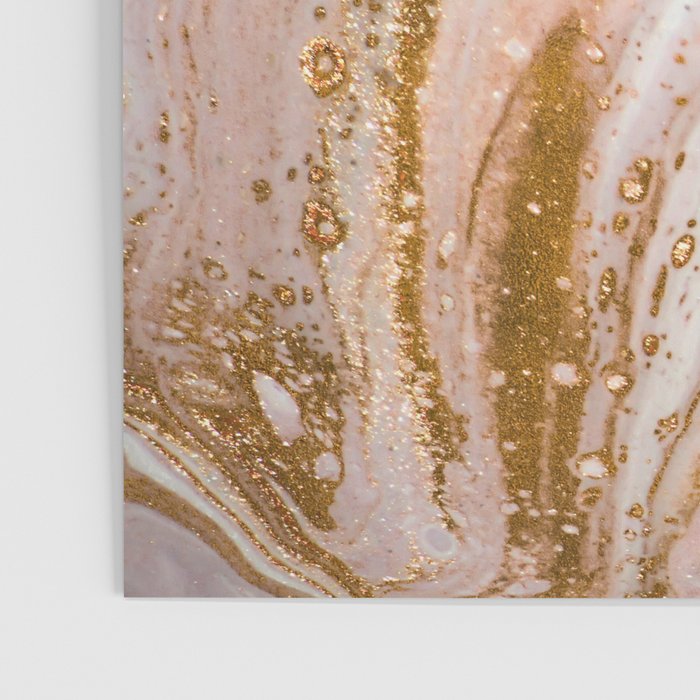 Blush Pink And Gold Liquid Color  Poster Gallery Image 3