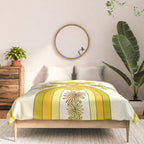 positive rainbow flowers // retro art by surfy birdy Comforter Gallery Image 3