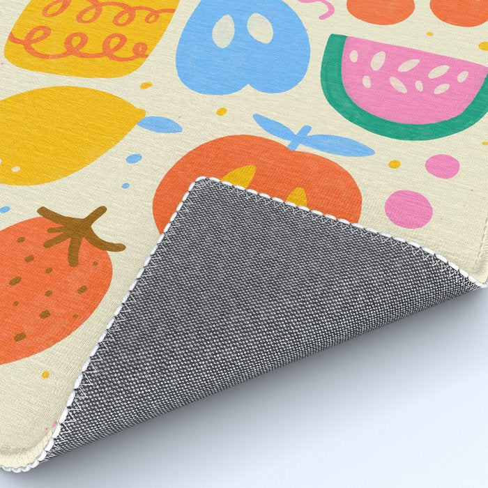 Fun Rainbow Fruit Pattern Rug Gallery Image 4