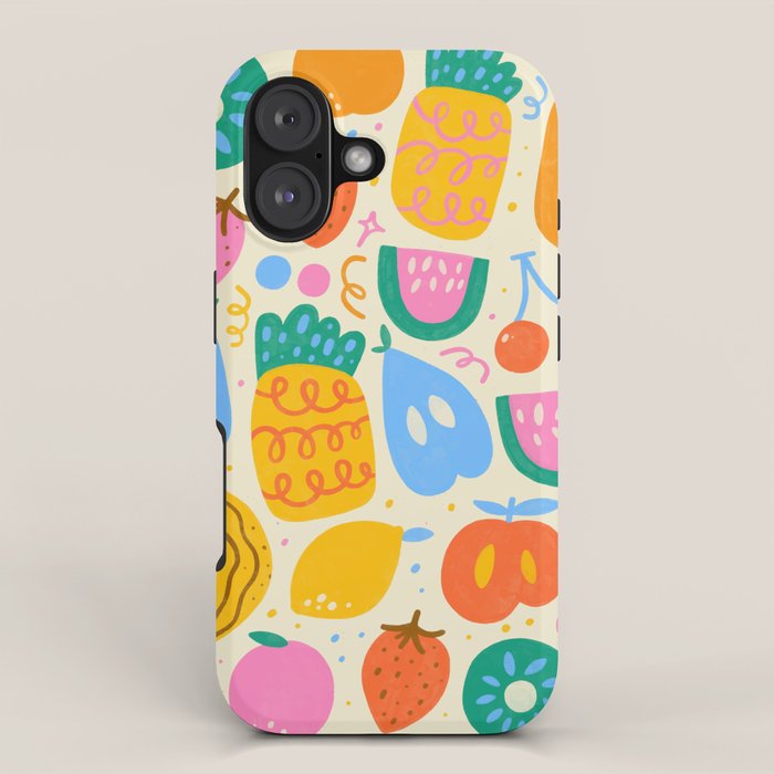 Fun Rainbow Fruit Pattern iPhone Case Gallery Image 1