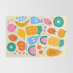Fun Rainbow Fruit Pattern Rug Gallery Image 2