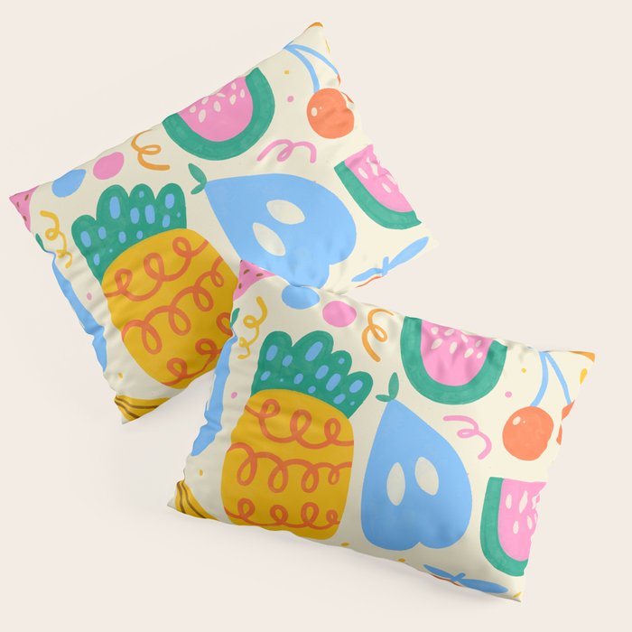 Fun Rainbow Fruit Pattern Pillow Sham Gallery Image 3
