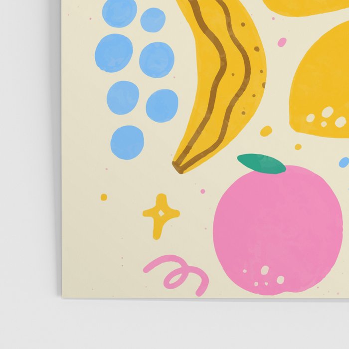 Fun Rainbow Fruit Pattern Poster Gallery Image 3