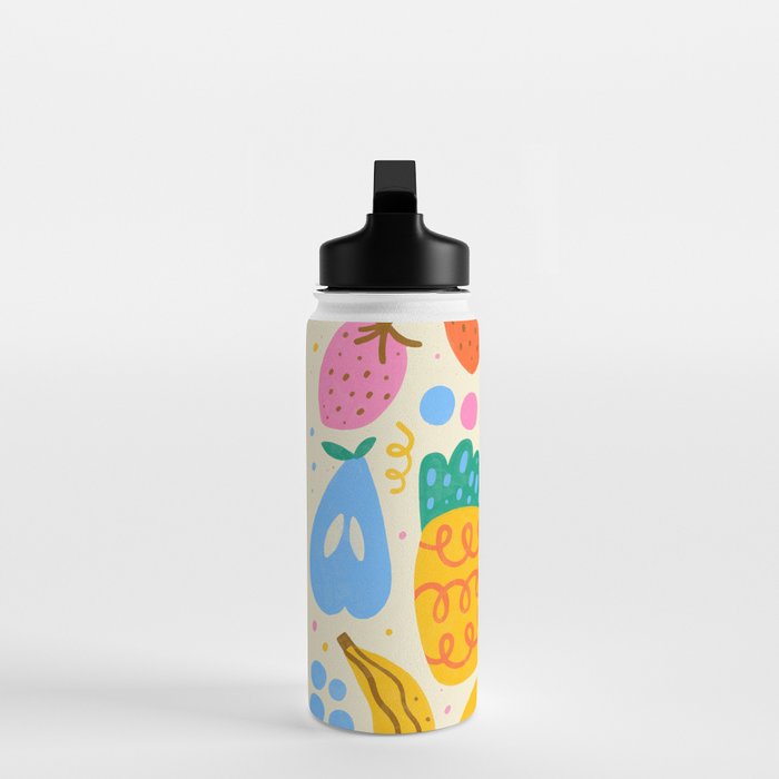 Fun Rainbow Fruit Pattern Water Bottle Gallery Image 3