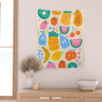 Fun Rainbow Fruit Pattern Wall Tapestry Gallery Image 2