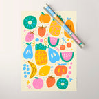 Fun Rainbow Fruit Pattern Wrapping Paper Gallery Image 1