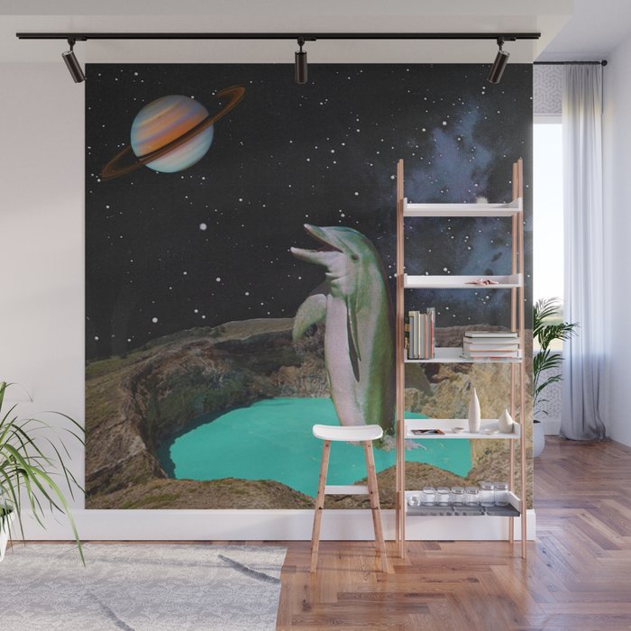 Planet Dolphin Wall Mural Gallery Image 1