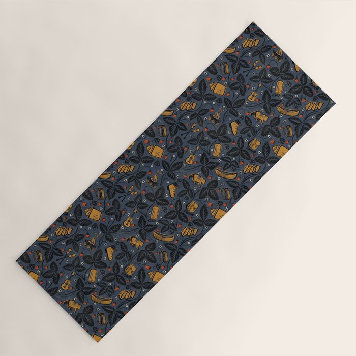 Summer Camping - Midnight Blue Yoga Mat Gallery Image 1