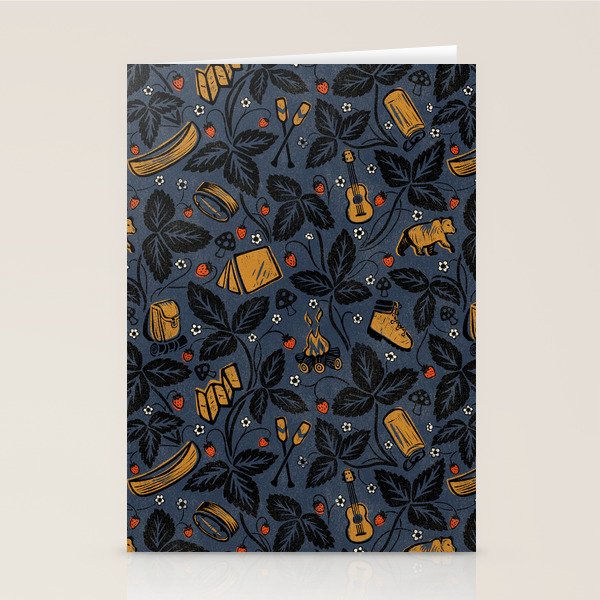 Summer Camping - Midnight Blue Stationery Card Gallery Image 2