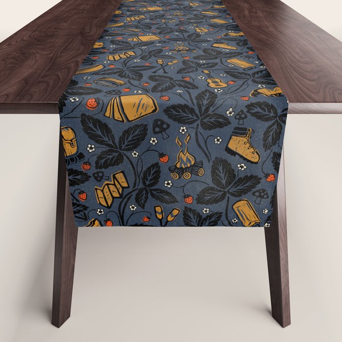 Summer Camping - Midnight Blue Table Runner Gallery Image 1